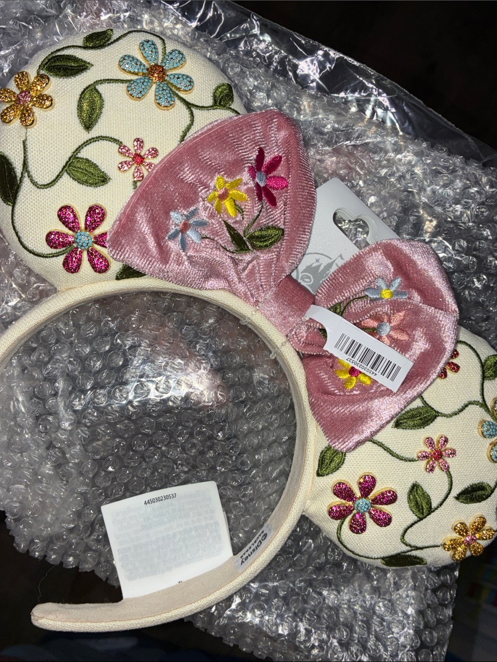 BaubleBar floral Minnie ears headband